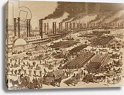 Постер Школа: Испанская 19в. Commercial Activity and a View of the Quay at New Orleans in 1880