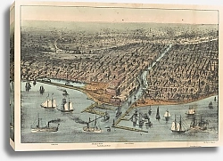 Постер Куррье&Ивес Chicago, as it was