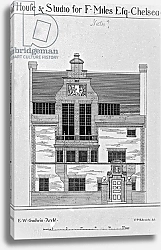 Постер Школа: Английская 19в. House & Studio for F. Miles Esq., Chelsea, 'The British Architect and Northern Engineer', 1878