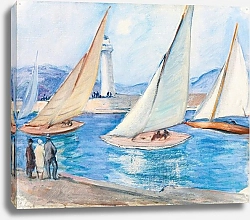 Постер Лебаск Анри Начало Регаты В Полдень, Сен-Тропе