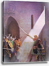 Постер Уайет Ньюэлл Wallace draws the king's sword, from The Scottish Chiefs published by Charles Schribner's Sons, 1930