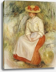 Постер Ренуар Пьер (Pierre-Auguste Renoir) Gabrielle in a Straw Hat, 1900