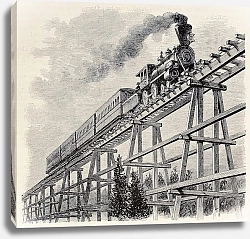 Постер Union Pacific railroad. Original, created by Blanchard, was published on L'Illustration, Journal Uni