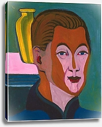 Постер Кирхнер Людвиг Эрнст Kopf des Malers (Selbstbildnis)