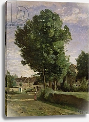 Постер Коро Жан (Jean-Baptiste Corot) Outskirts of a village near Beauvais, c.1850