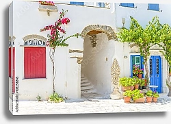 Постер Традиционная архитектура острова Миконос, Греция