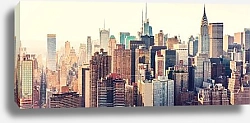 Постер Вид с воздуха на горизонт Нью-Йорка