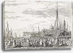 Постер Каналетто (Giovanni Antonio Canal) Market on the Wharf