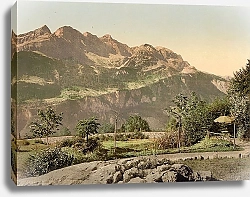 Постер Швейцария. Живописный вид на горы