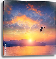 Постер Россия. Paraglide above Crimea
