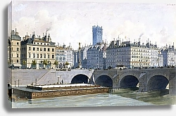 Постер Хоффбауер Федор Vue de la place du Châtelet et le pont aux Changes, en 1830