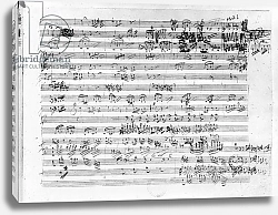 Постер Бетховен Людвиг Autograph score sheet for the Trio mi bemol opus 3