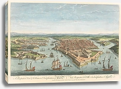 Постер Баулес Томас 3 Перспективный вид на город и укрепления Мальты