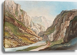 Постер Вольф Каспар Chemin perçé par la Montagne à la longeur de 80 Pas, entre le Pont de Diable et Urselen dans le Canton d’Ury