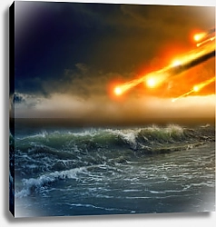 Постер Астероиды, падающие в океан