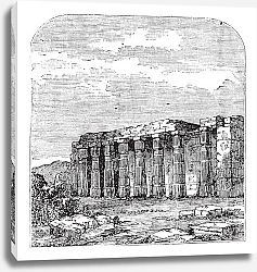 Постер Temple of Luxor (or Quorenth) ruins, in Thebes, Egypt. Vintage engraving.