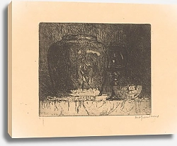 Постер Грондхаут Виллем Stilleven met gemberpot, wijnglas en kom