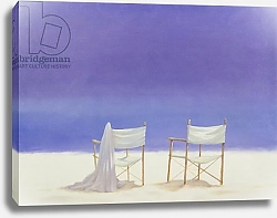 Постер Селигман Линкольн (совр) Chairs on the beach, 1995