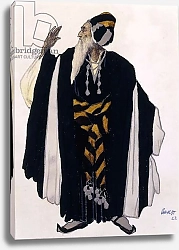 Постер Бакст Леон Costume design for a Jewish Elder for the drama 'Judith', 1922