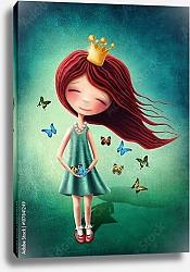 Постер Принцесса с бабочками