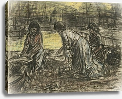 Постер Мигем Юджин Ван Zakkennaaisters aan het werk