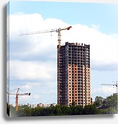 Постер Небоскреб и башенный кран