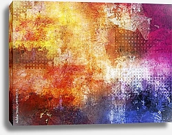 Постер Абстрактная четырехцветная гранж-текстура