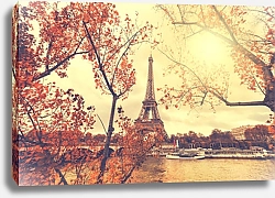 Постер Франция, Париж. Осеннее солнце