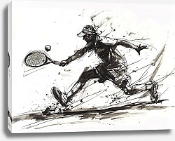 Постер Tennis player in motion