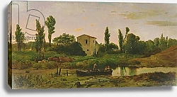 Постер Ургел Модесто Landscape with Boat, 1867