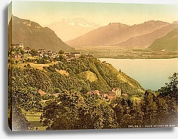 Постер Швейцария. Деревня Глион