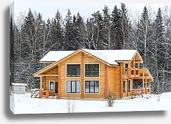 Постер Строительство деревянного загородного дома