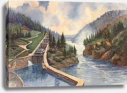 Постер Мюллер Б. Shipping lock in Norway