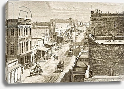 Постер Школа: Английская 19в. Street in Virginia City, Nevada, from 'American Pictures', 1876