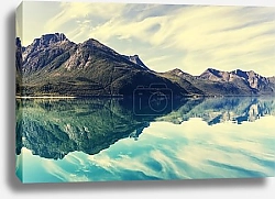 Постер Горы, отражение в воде, Норвегия