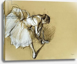 Постер Дега Эдгар (Edgar Degas) Dancer Adjusting her Shoe, c.1890