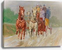 Постер Карета, запряженная четверкой, в Старой Вене