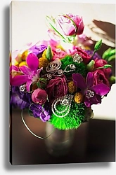 Постер Букет из осенних розовых и фиолетовых цветов 1