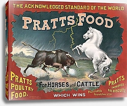 Постер The acknowldeged standard of the world, Pratts Food for horse and cattle
