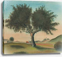 Постер Шуберт Юлиус Пейзаж с деревом