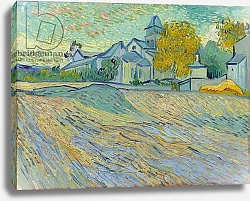 Постер Ван Гог Винсент (Vincent Van Gogh) Vue de L'Asile et de la Chapelle de Saint-Remy, 1889