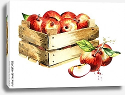 Постер Коробка с яблоками