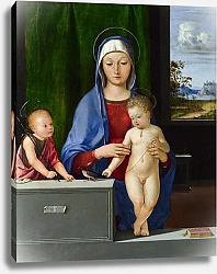 Постер Дева Мария и младенец со Свтым Джоном