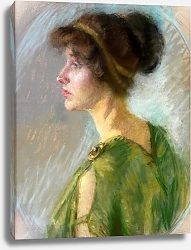 Постер Барни Элис Young Woman in Green