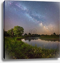 Постер Река под звездным небом