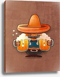 Постер Толстяк с пивом