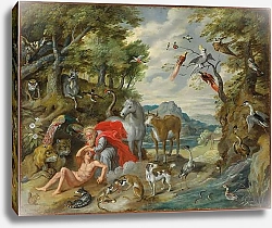 Постер Брейгель Ян Младший  The Creation of Adam, from The Story of Adam and Eve
