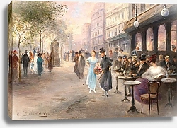 Постер Барбарини Эмиль Paris, a Street Café
