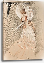 Постер Хеллеу Поль Fillette regardant vers le haut