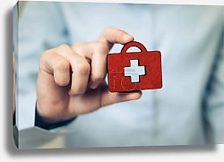 Постер Life and health insurance policy concept idea. Finance and insurance